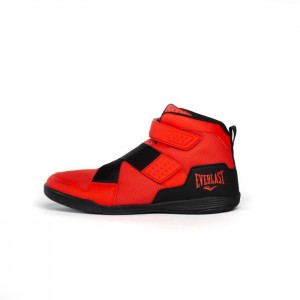 Red Everlast Powerlock X-Trainer Men's Boxing Shoes | 42809ZAPL