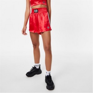 Red Everlast Satin Women's Shorts | 94867WAFI