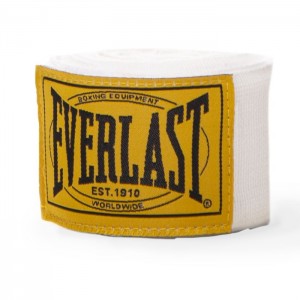 White Everlast 1910 Unisex Boxing Hand Wraps | 71934HUNC