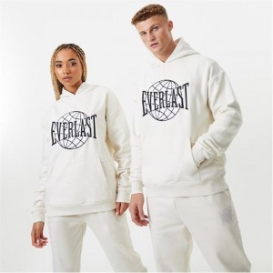 White Everlast Contrast Women's Hoodie | 17520OLXM