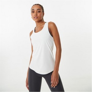 White Everlast Cross Back Women's Tank Top | 19360VGKR