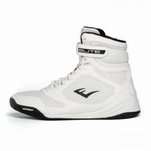 White Everlast Elite 2 Men's Boxing Shoes | 07869FSIN