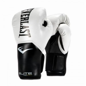 White Everlast Elite Unisex Training Gloves | 09651JMHX