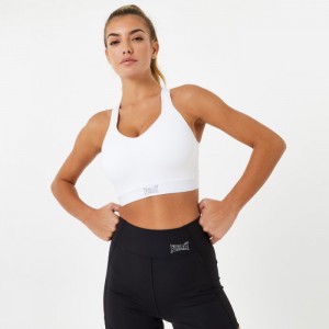 White Everlast High Impact Women's Sports Bra | 86150KGJU