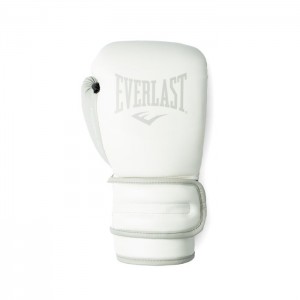 White Everlast Powerlock2 Training Unisex Boxing Gloves | 41798GCPA