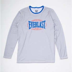 White Everlast Tonal Long Sleeve Men's T-Shirt | 96510TJSU