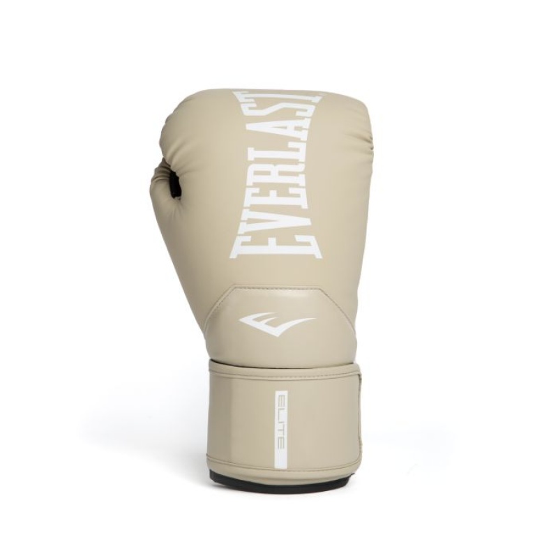 Beige Everlast Elite 2 Unisex Boxing Gloves | 14278WRGA