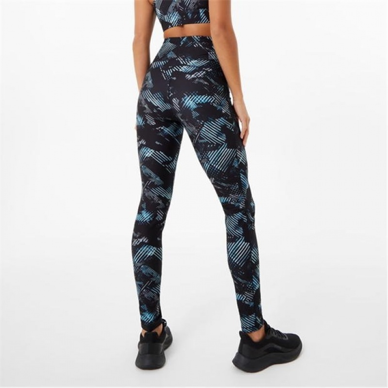 Black Blue Everlast Contour Women's Legging | 31074LVEB