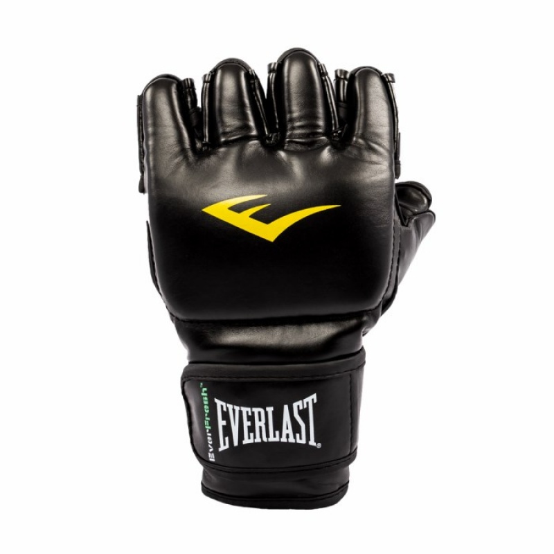 Black Everlast 1910 Grappling Unisex MMA Gloves | 49562GKJC