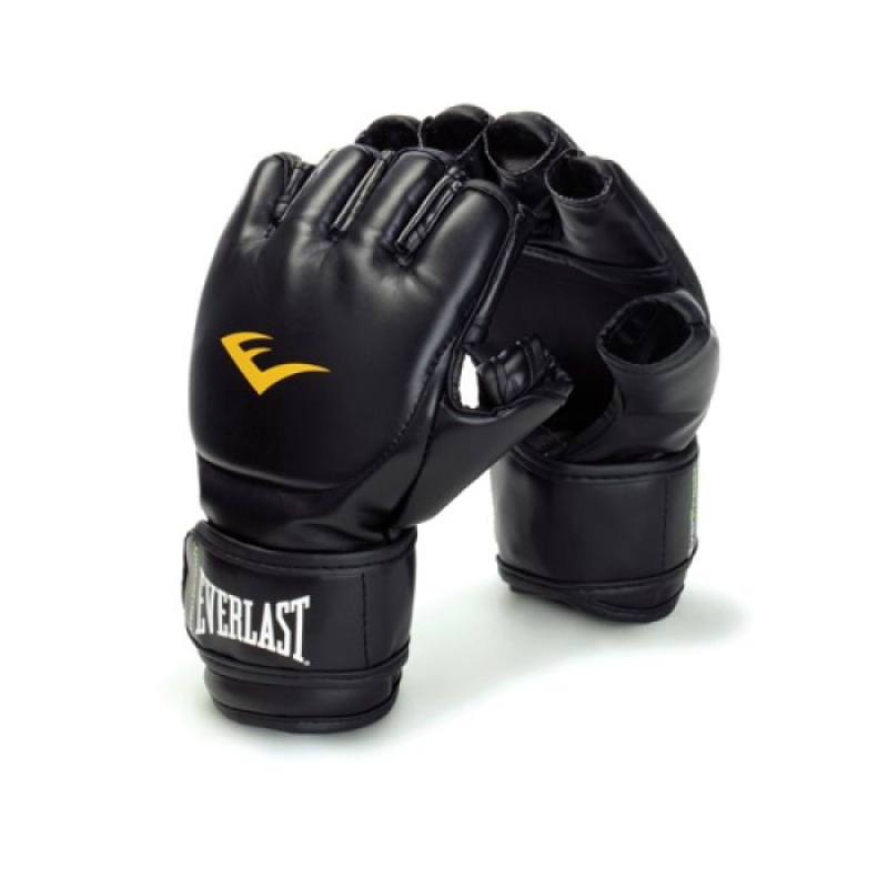 Black Everlast 1910 Grappling Unisex MMA Gloves | 49562GKJC