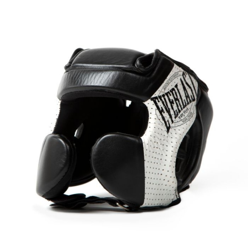 Black Everlast 1910 Unisex Boxing Headgear | 03285DNYP