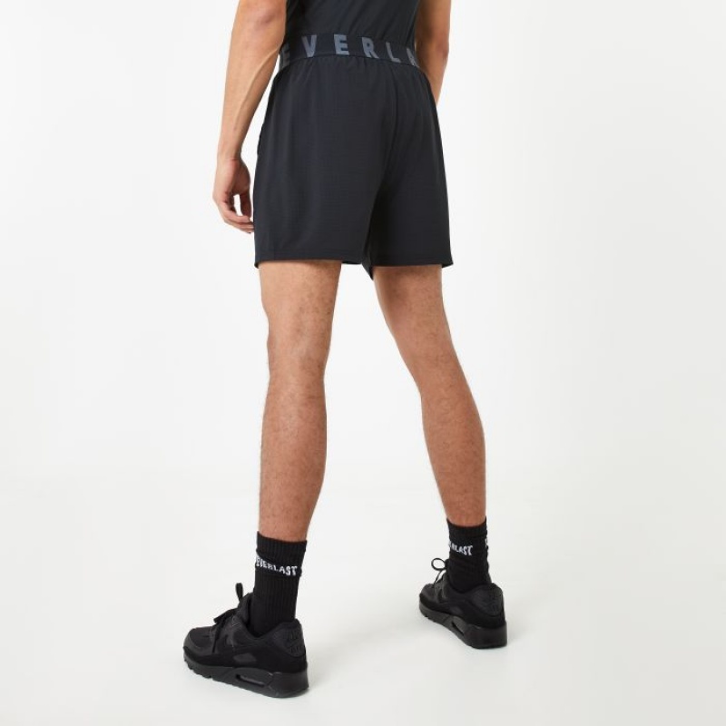 Black Everlast 2 In 1 Men's Shorts | 81257FYJM