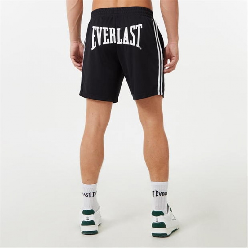 Black Everlast Basketball Men's Shorts | 06235LKDV