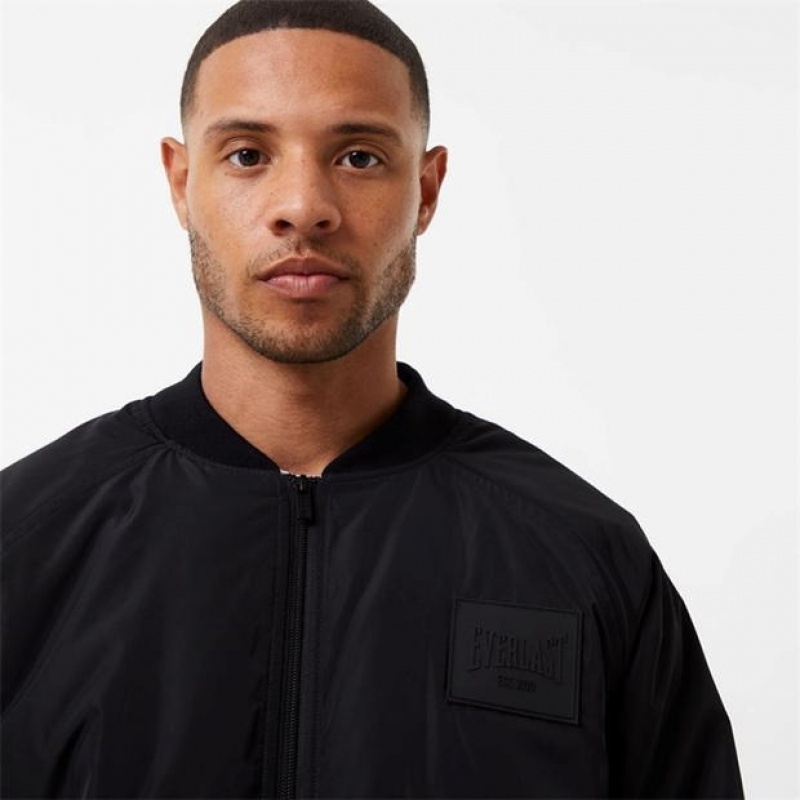 Black Everlast Bomber Men's Jackets | 14380ERXW