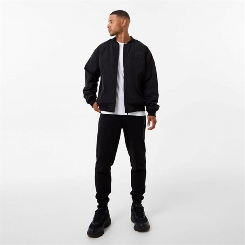 Black Everlast Bomber Men's Jackets | 14380ERXW