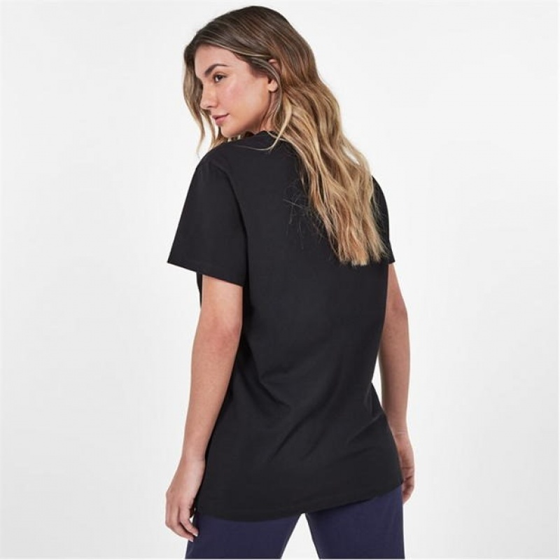 Black Everlast Boyfriend Women's T-Shirt | 18064XYDP