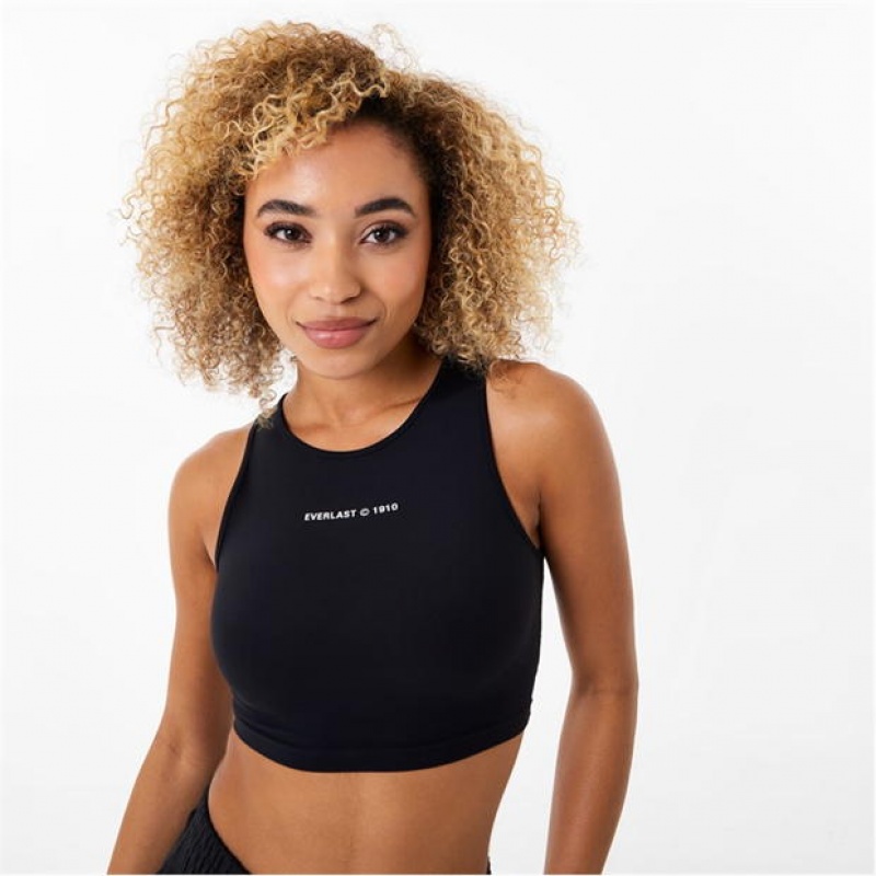 Black Everlast Butter Women's Tank Top | 37026OPLM