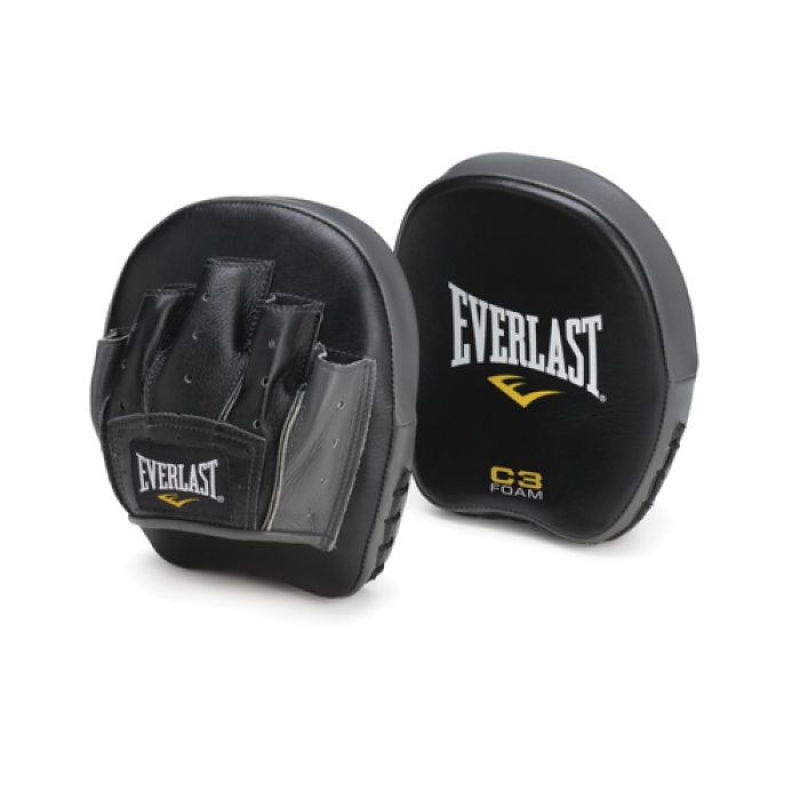 Black Everlast C3 Precision Unisex Punch Mitts | 59703XAHE