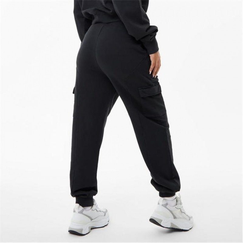 Black Everlast Cargo X Women's Sweatpants & Joggers | 45367NMEP