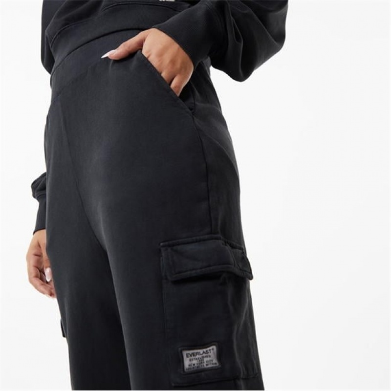 Black Everlast Cargo X Women's Sweatpants & Joggers | 45367NMEP