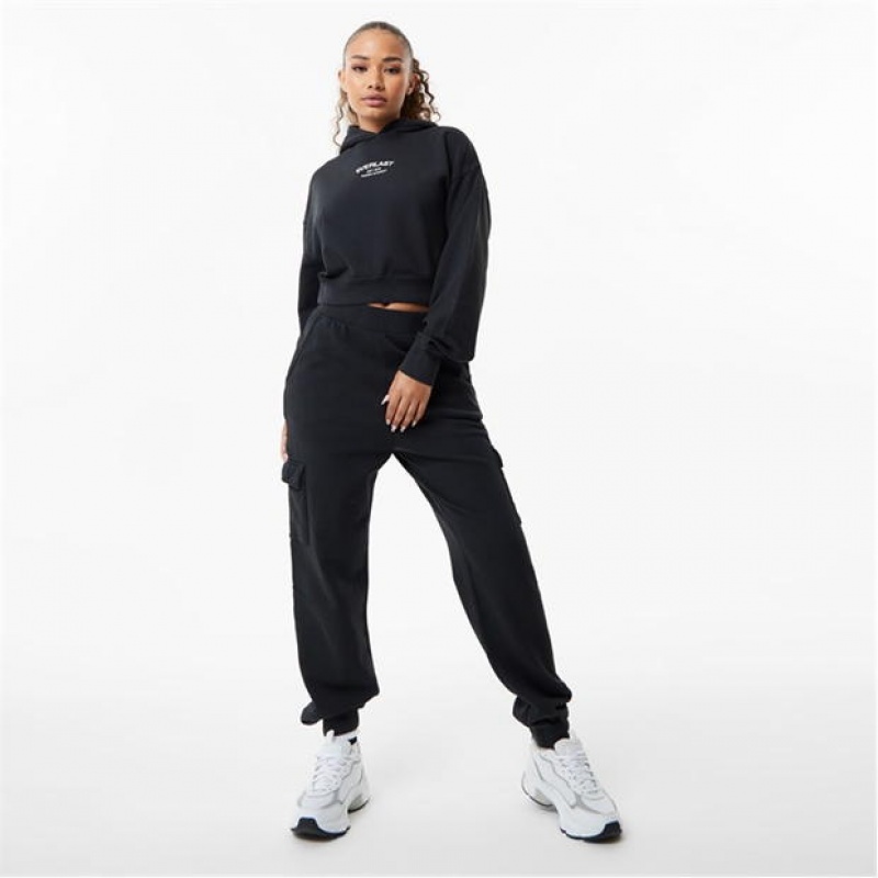 Black Everlast Cargo X Women's Sweatpants & Joggers | 45367NMEP