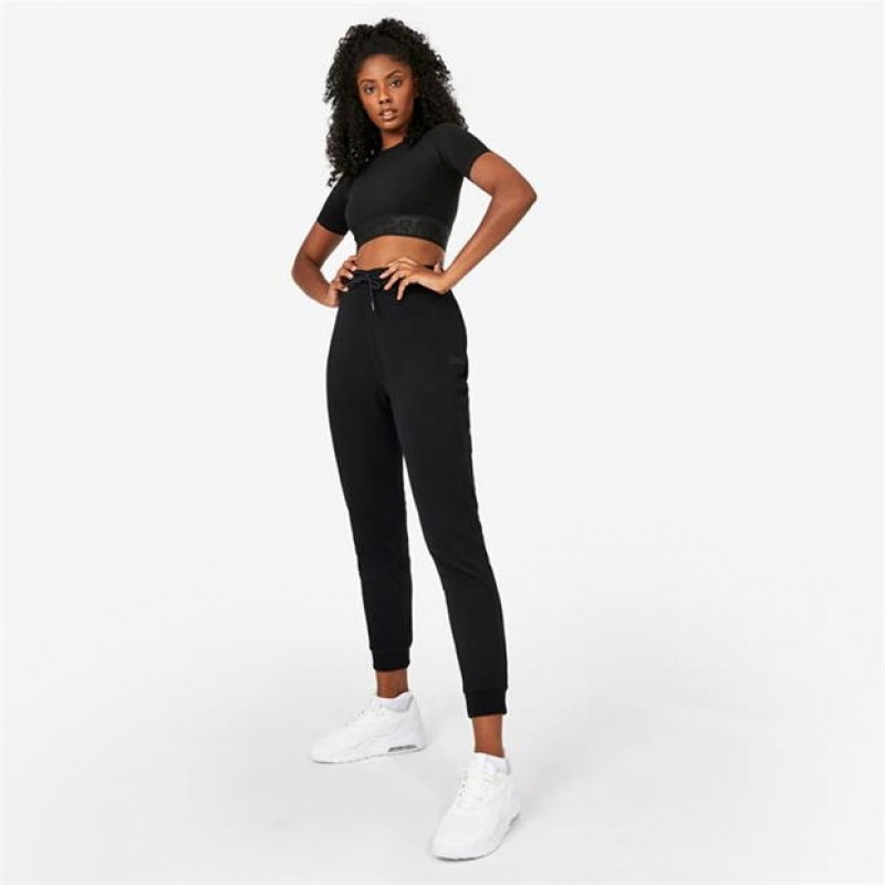 Black Everlast Classic Women's Sweatpants & Joggers | 04689YLVK