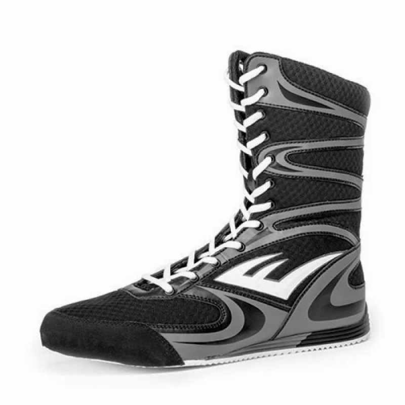 Black Everlast Contender High Top Men\'s Boxing Boots | 13506SBOQ