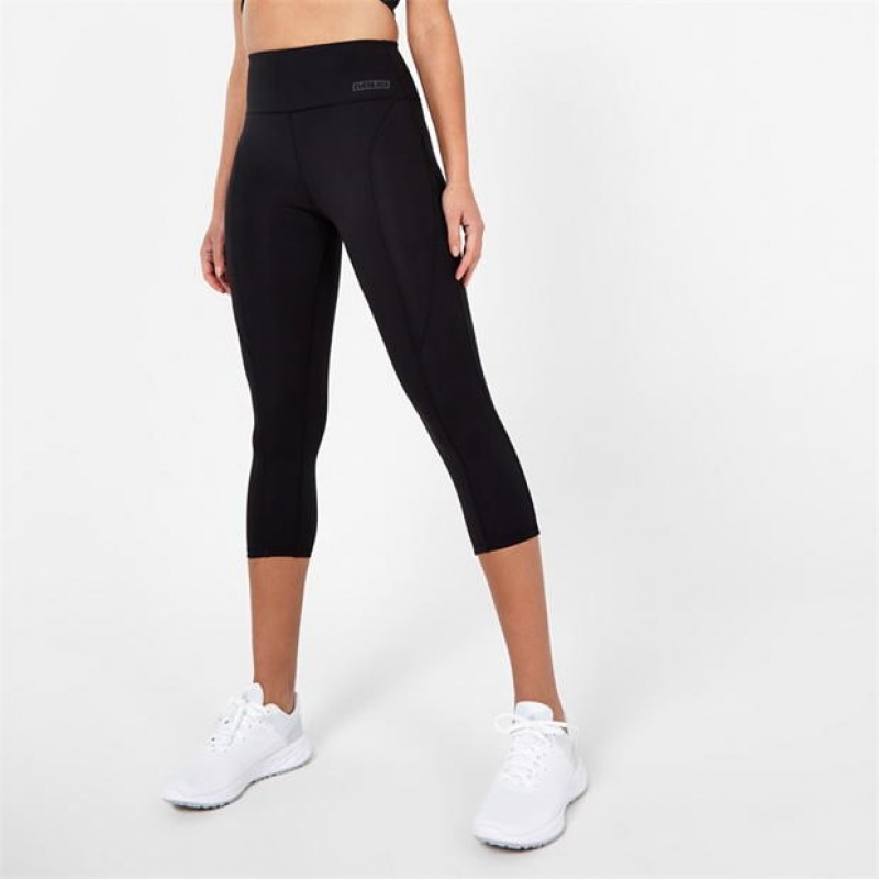 Black Everlast Contour Capri Women's Legging | 62971RJIF