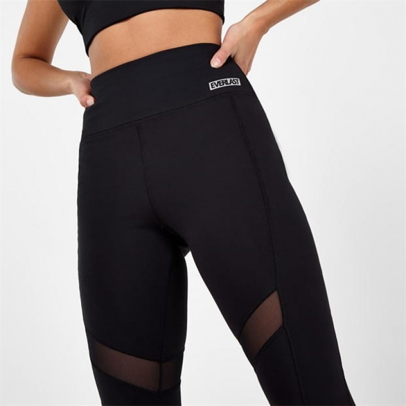 Black Everlast Contour Women's Legging | 27596QIMD