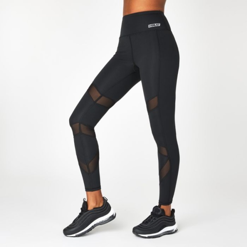 Black Everlast Contour Women's Legging | 97035LGAJ