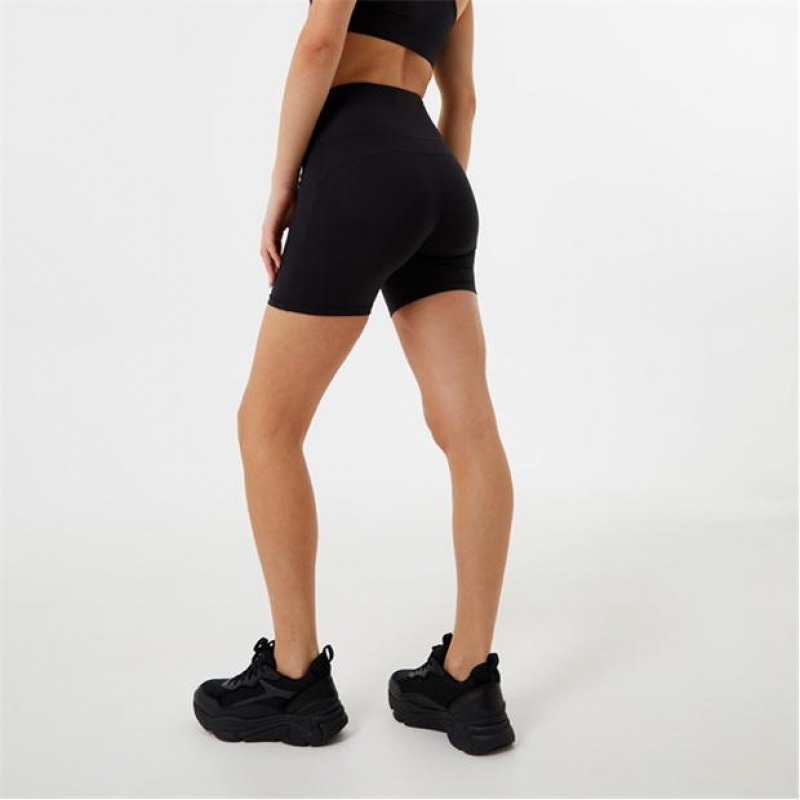 Black Everlast Contour Women's Shorts | 38752OSNE