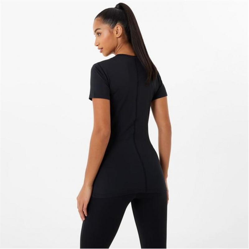 Black Everlast Crew Fit Women's T-Shirt | 70136EOFX