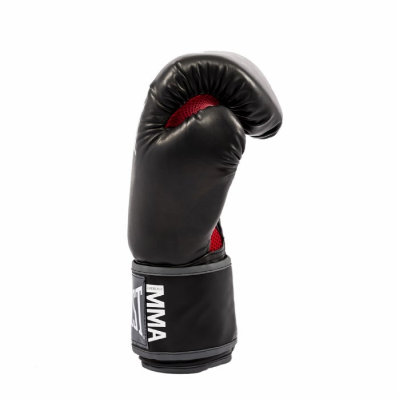 Black Everlast ElitePro Style Muay Thai Unisex MMA Gloves | 02948FAWY