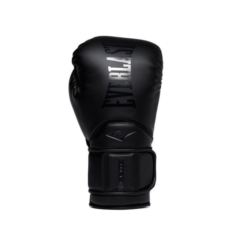 Black Everlast Elite 2 Pro Training-Hook and Loop Unisex Boxing Gloves | 36954WJAB