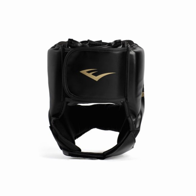 Black Everlast Elite 2 Unisex Boxing Headgear | 52986NGAV