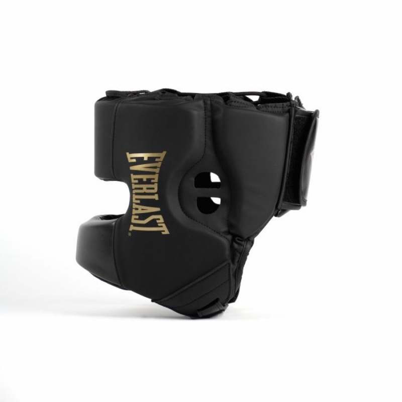 Black Everlast Elite 2 Unisex Boxing Headgear | 52986NGAV