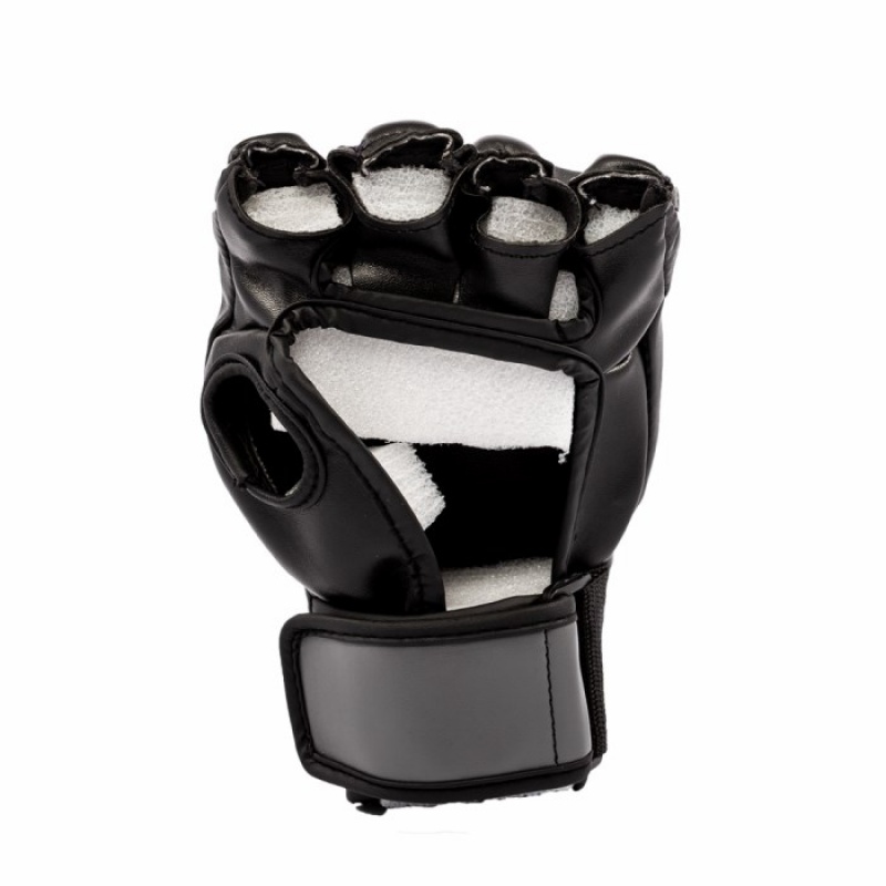 Black Everlast Elite Competition Style Unisex MMA Gloves | 26401ZBRE