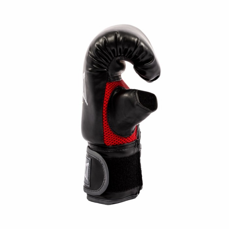 Black Everlast Elite Heavy Bag Unisex MMA Gloves | 68542CJDB