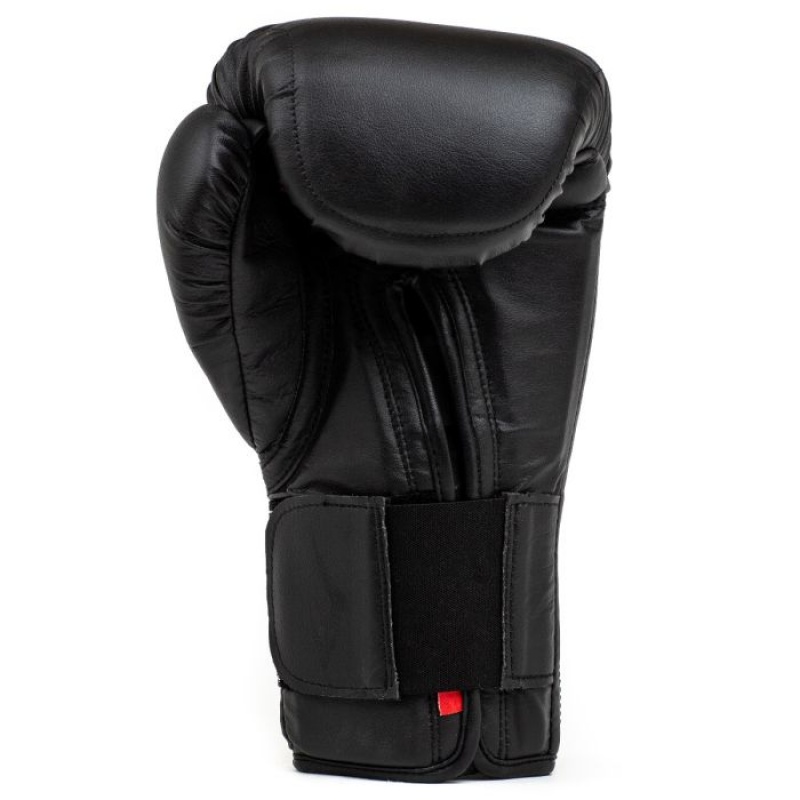 Black Everlast Elite Hook & Loop Training Unisex Boxing Gloves | 40961XZBH