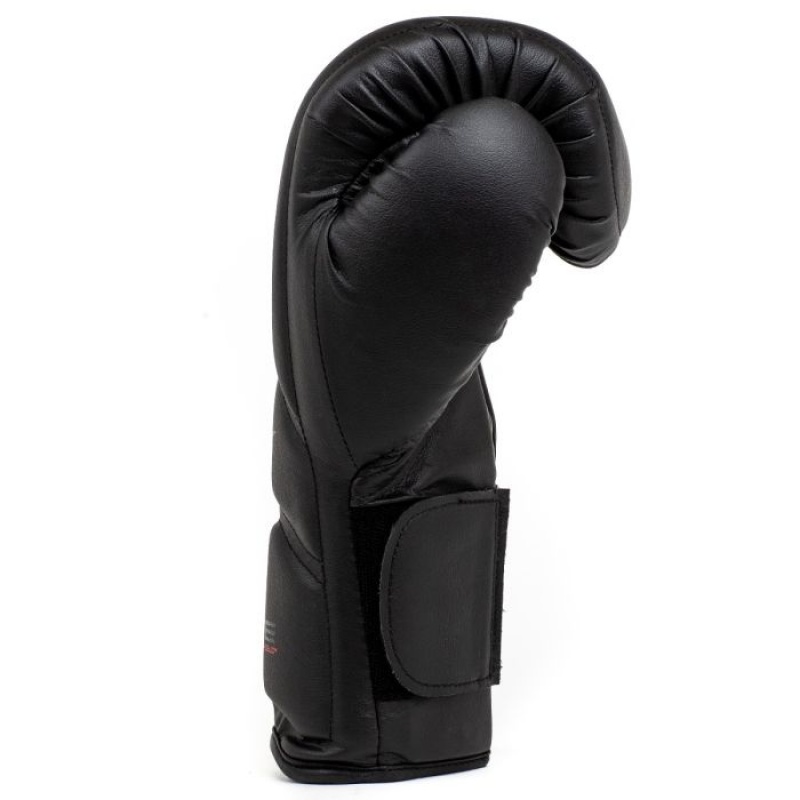 Black Everlast Elite Hook & Loop Training Unisex Boxing Gloves | 40961XZBH