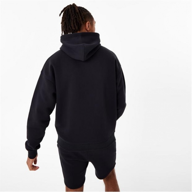 Black Everlast Elite Laurel Men's Hoodie | 68905LKFM