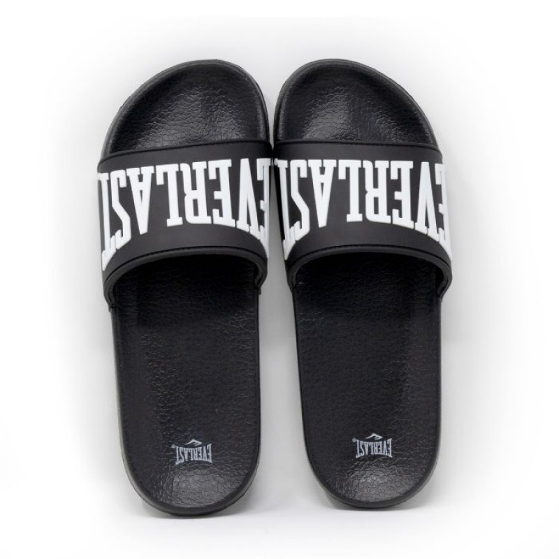 Black Everlast Elite Mens Slides Men's Sliders | 13067FSPT