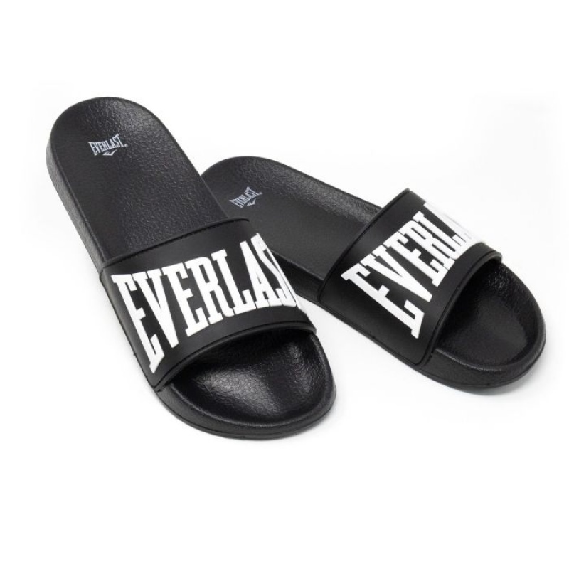 Black Everlast Elite Mens Slides Men\'s Sliders | 13067FSPT