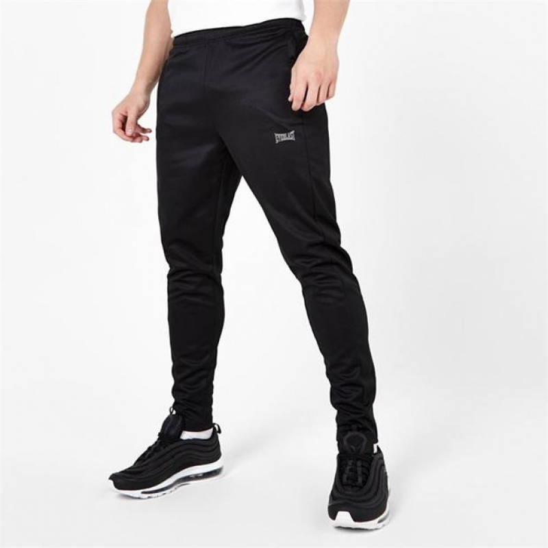 Black Everlast Essential Track Men's Sweatpants & Joggers | 90518PHOB