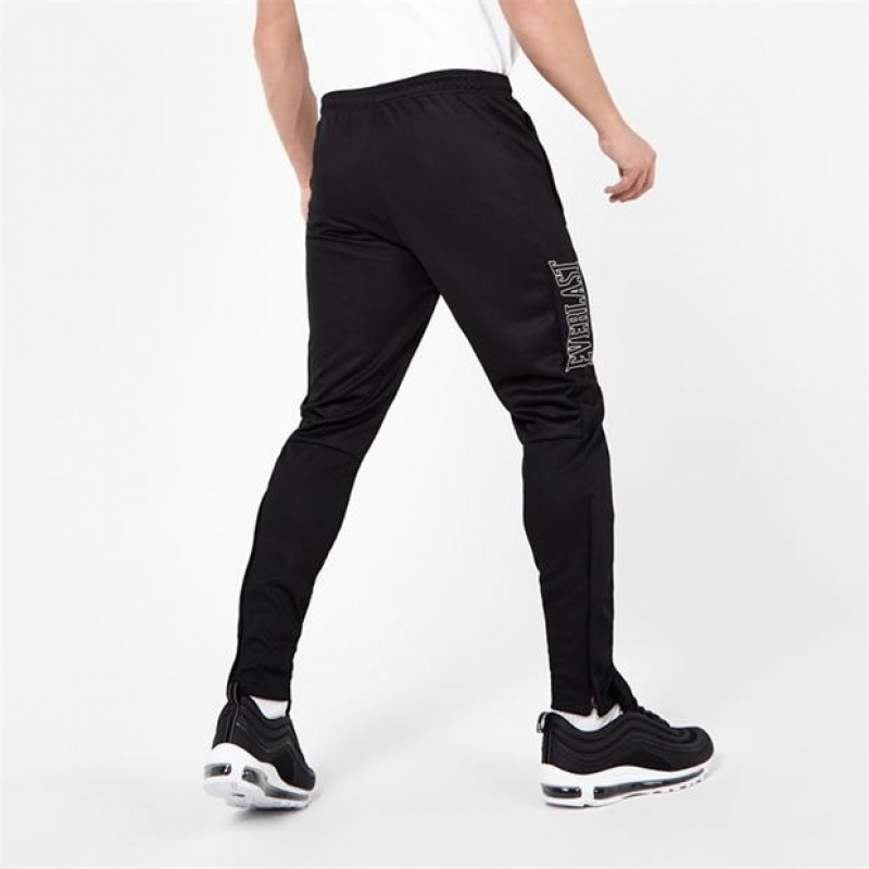 Black Everlast Essential Track Men's Sweatpants & Joggers | 90518PHOB