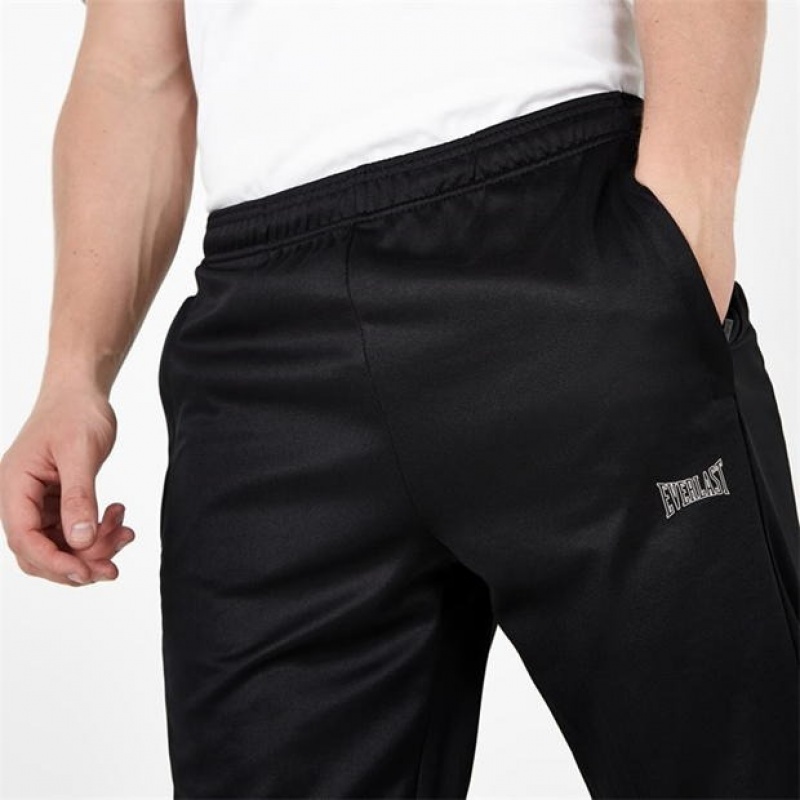 Black Everlast Essential Track Men's Sweatpants & Joggers | 90518PHOB