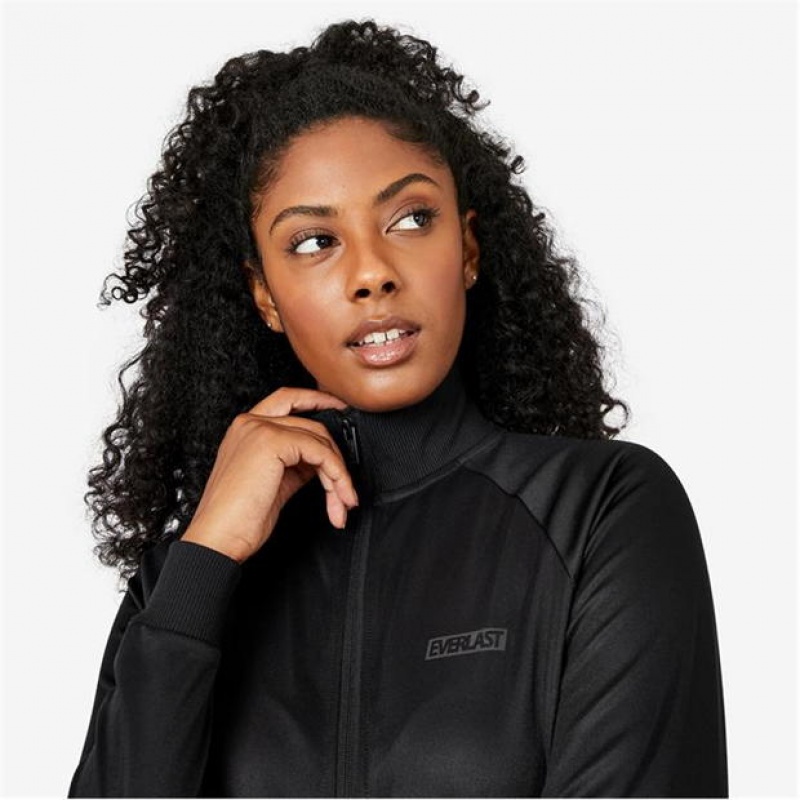 Black Everlast Essential Women's Hoodie | 41602HOSB