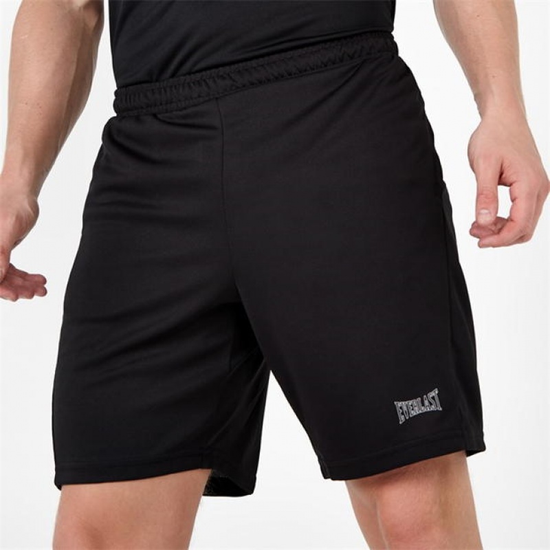 Black Everlast Everdri 8 Inch Men's Shorts | 12904WZSI