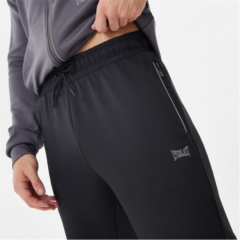 Black Everlast Interlock Men's Shorts | 12507LJKO