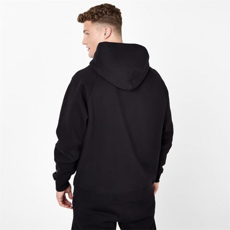 Black Everlast Lifestyle Men's Hoodie | 36475JPWS